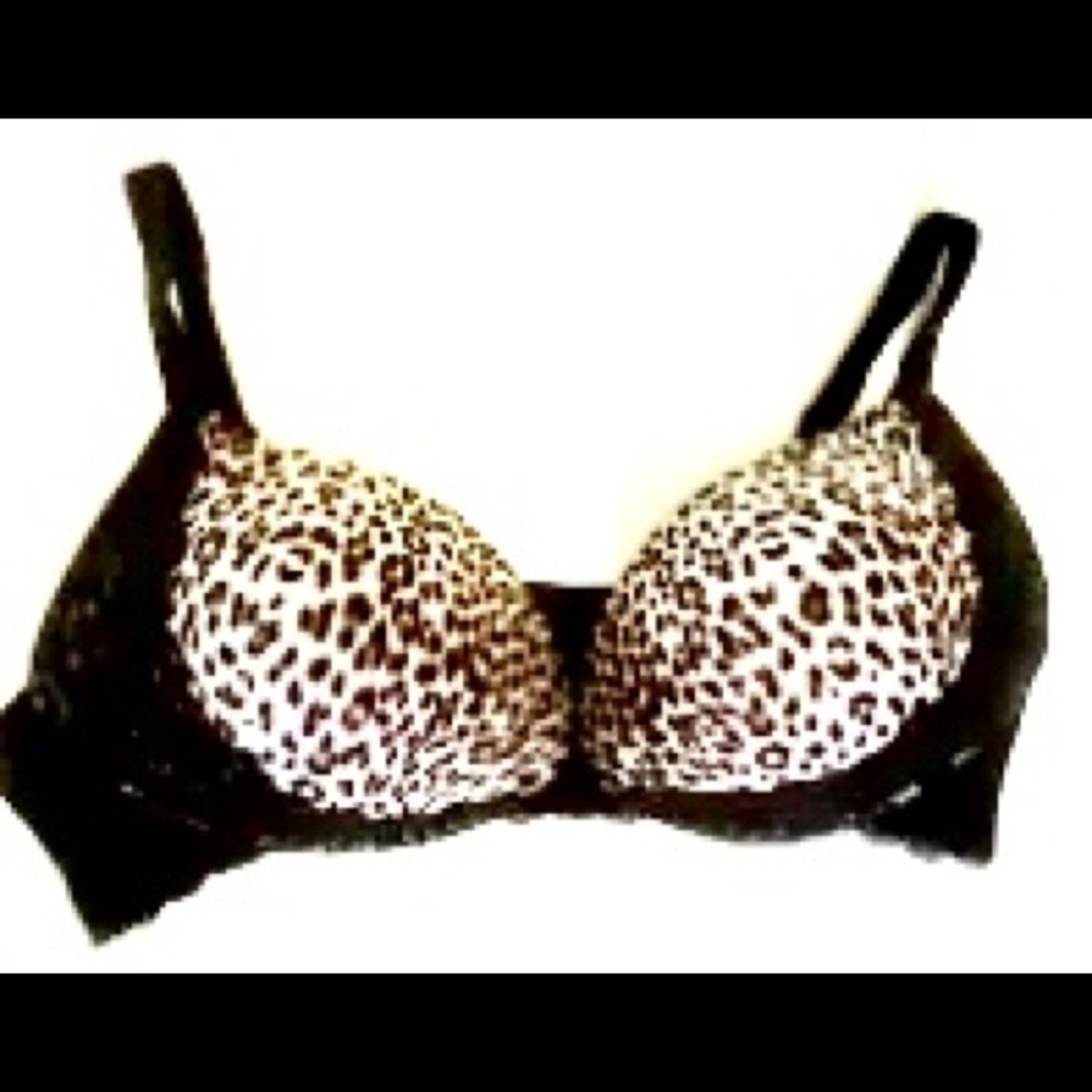 TORRID BLACK LACE ANIMAL PRINT BRA